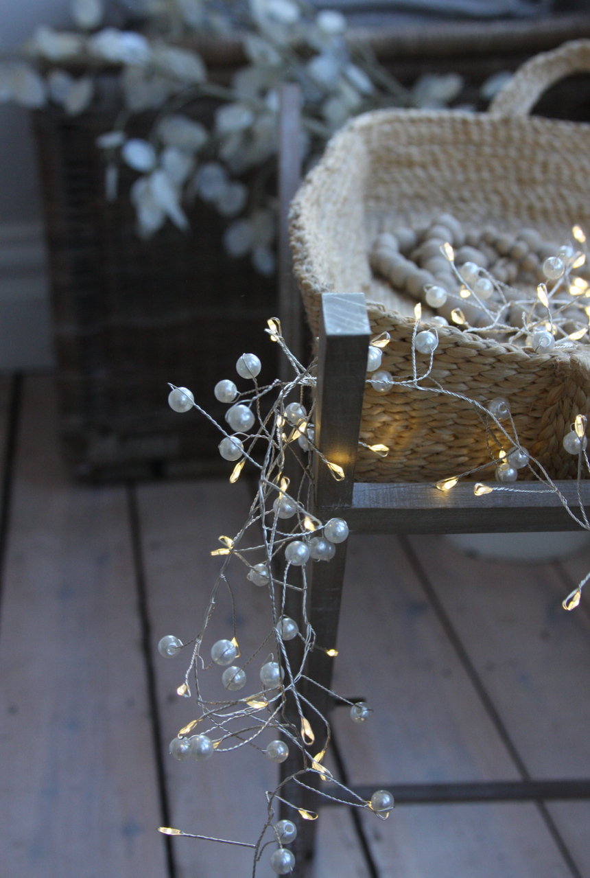 Pearl Cluster LED Fairy Lights (Battery Powered)