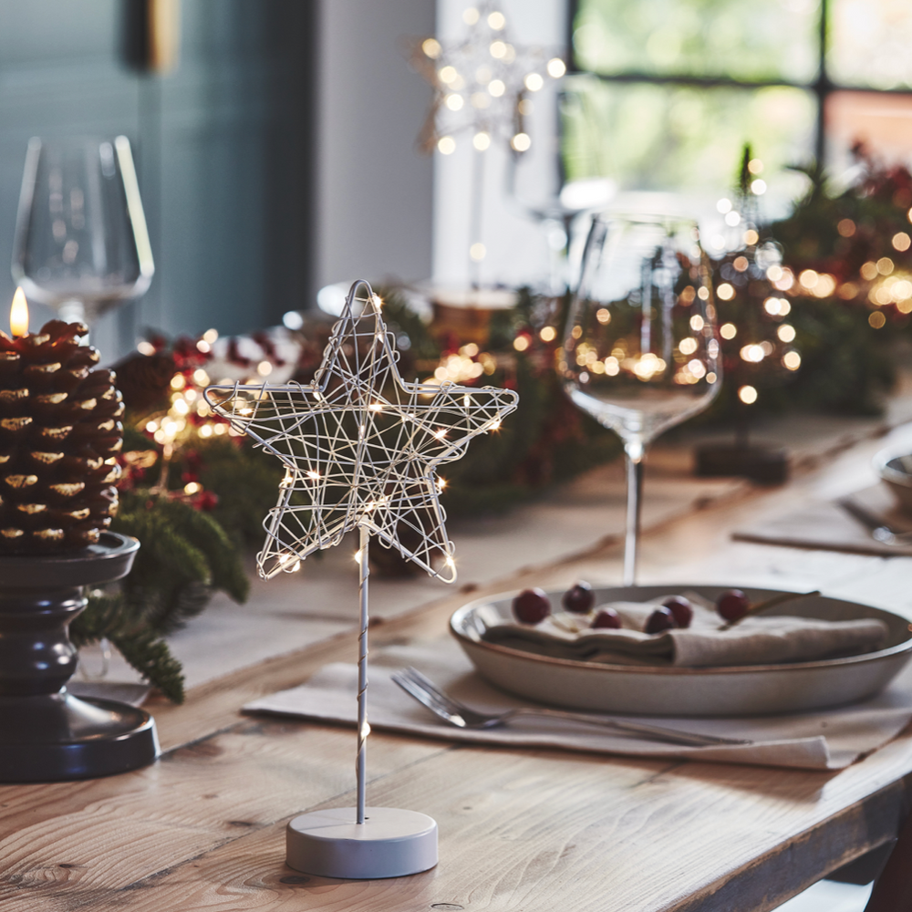 LED Table Star, Silver
