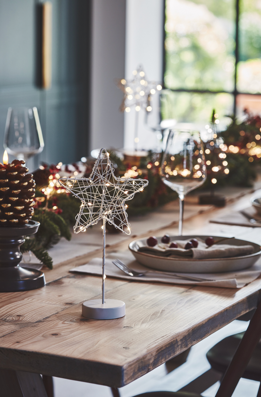 LED Table Star, Silver