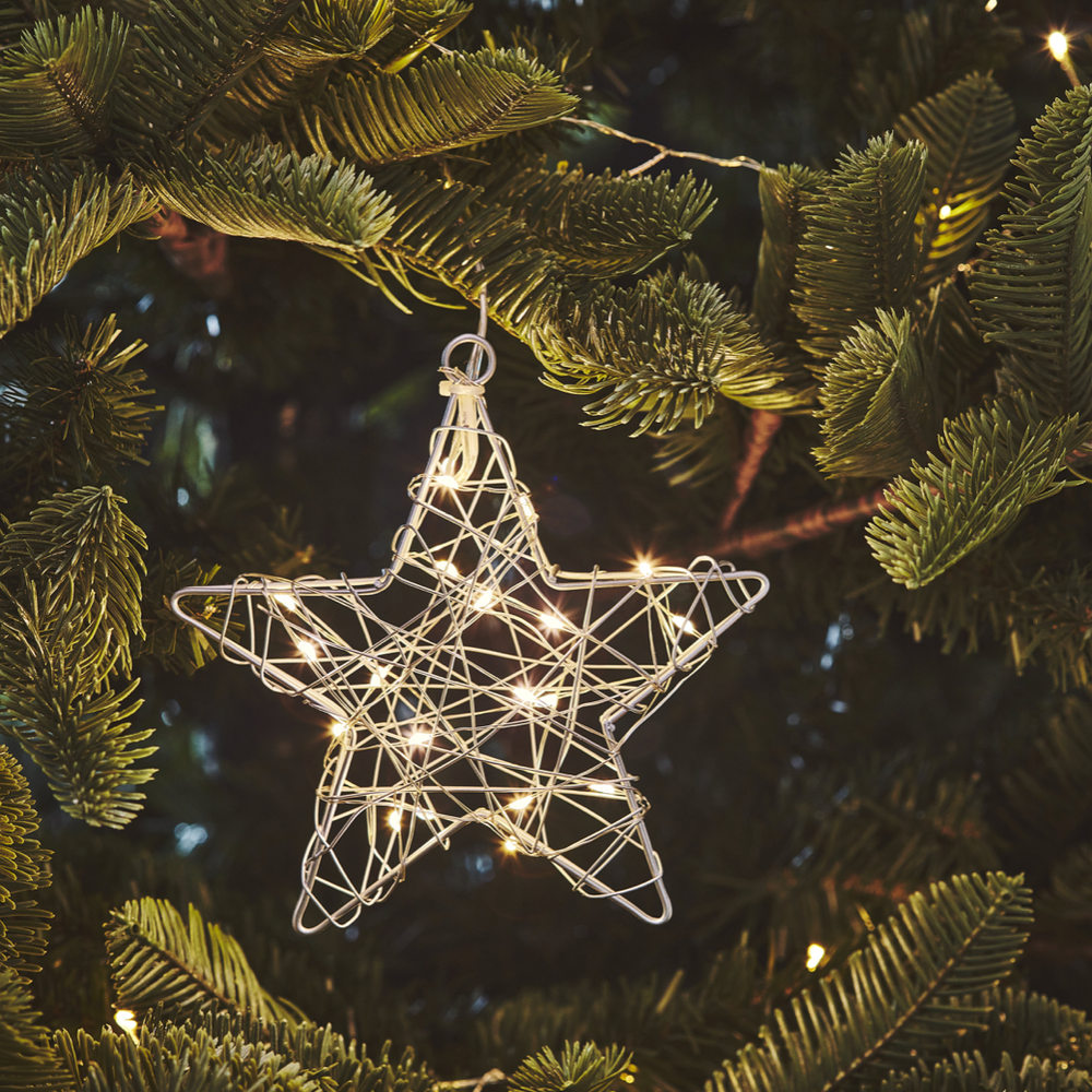 LED Hanging Star, Silver