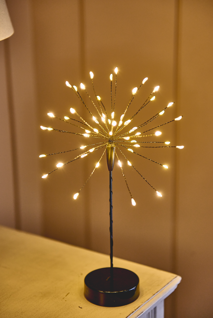 Starburst Mini Table LED Fairy Light, Black