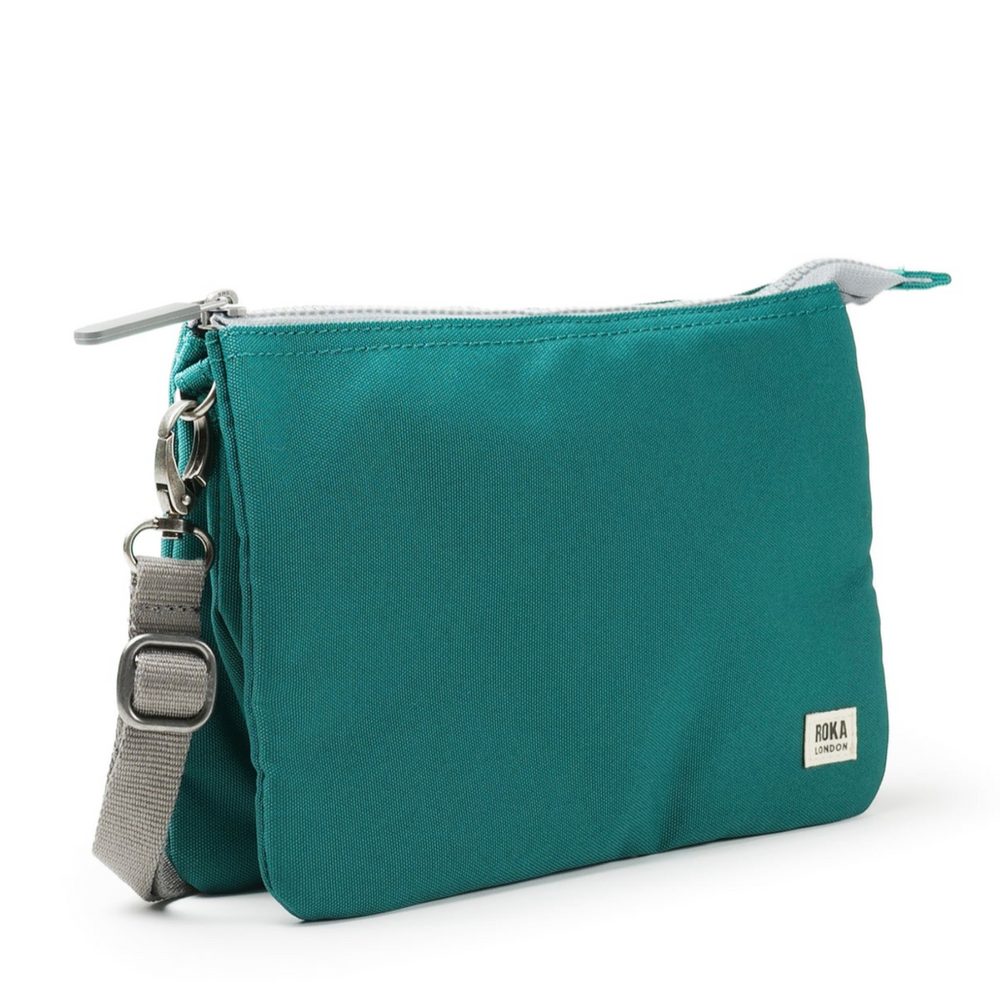 Roka London Carnaby Crossbody Bag, Teal (Sustainable Canvas)