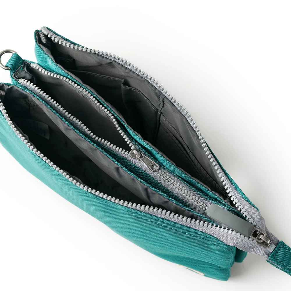 Roka London Carnaby Crossbody Bag, Teal (Sustainable Canvas)
