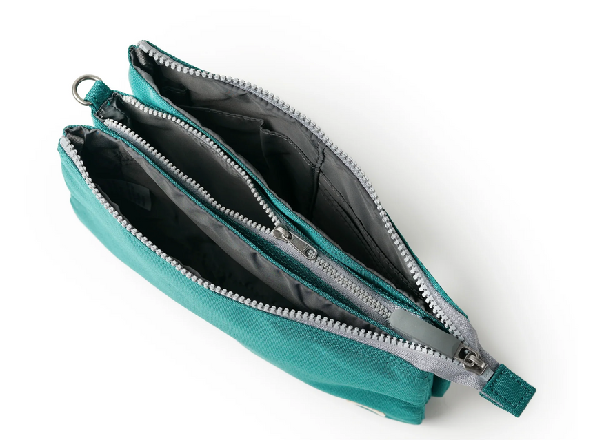 Roka London Carnaby Crossbody Bag, Teal (Sustainable Canvas)