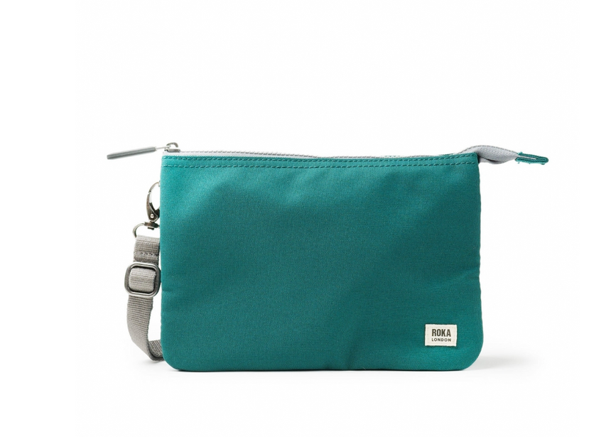 Roka London Carnaby Crossbody Bag, Teal (Sustainable Canvas)