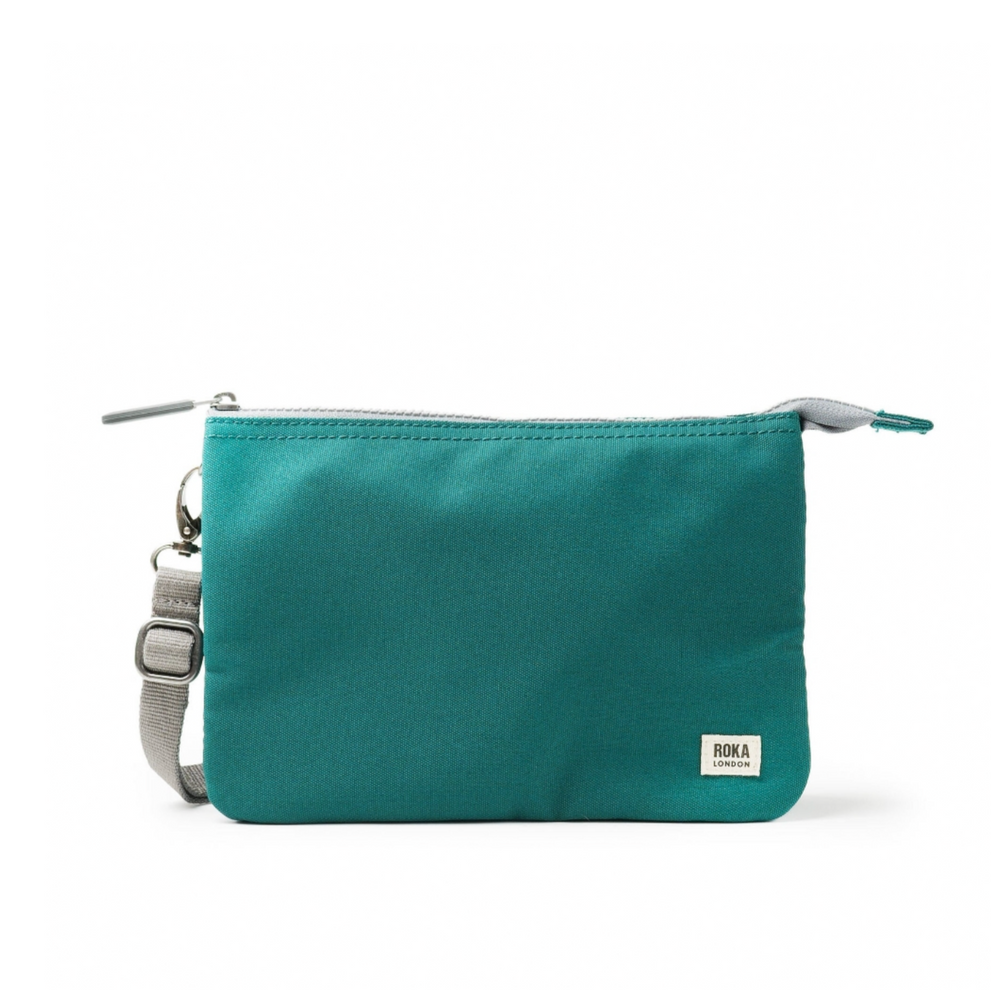 Roka London Carnaby Crossbody Bag, Teal (Sustainable Canvas)