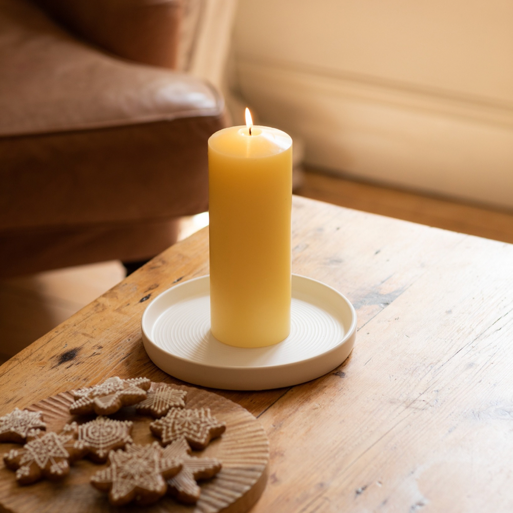 St Eval Unscented Church Pillar Candle, Ivory 8 X 20 CM