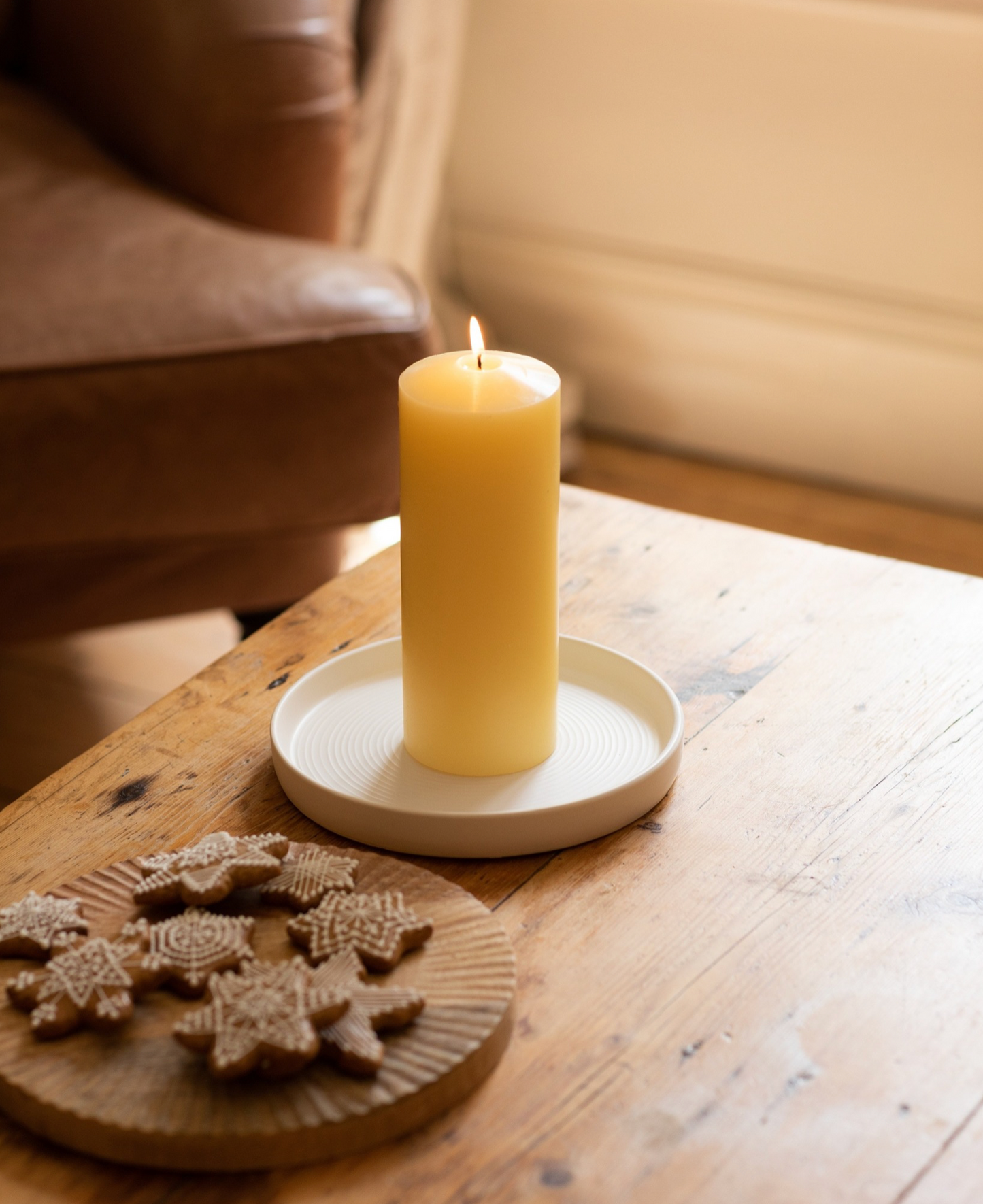 St Eval Unscented Church Pillar Candle, Ivory 8 X 20 CM