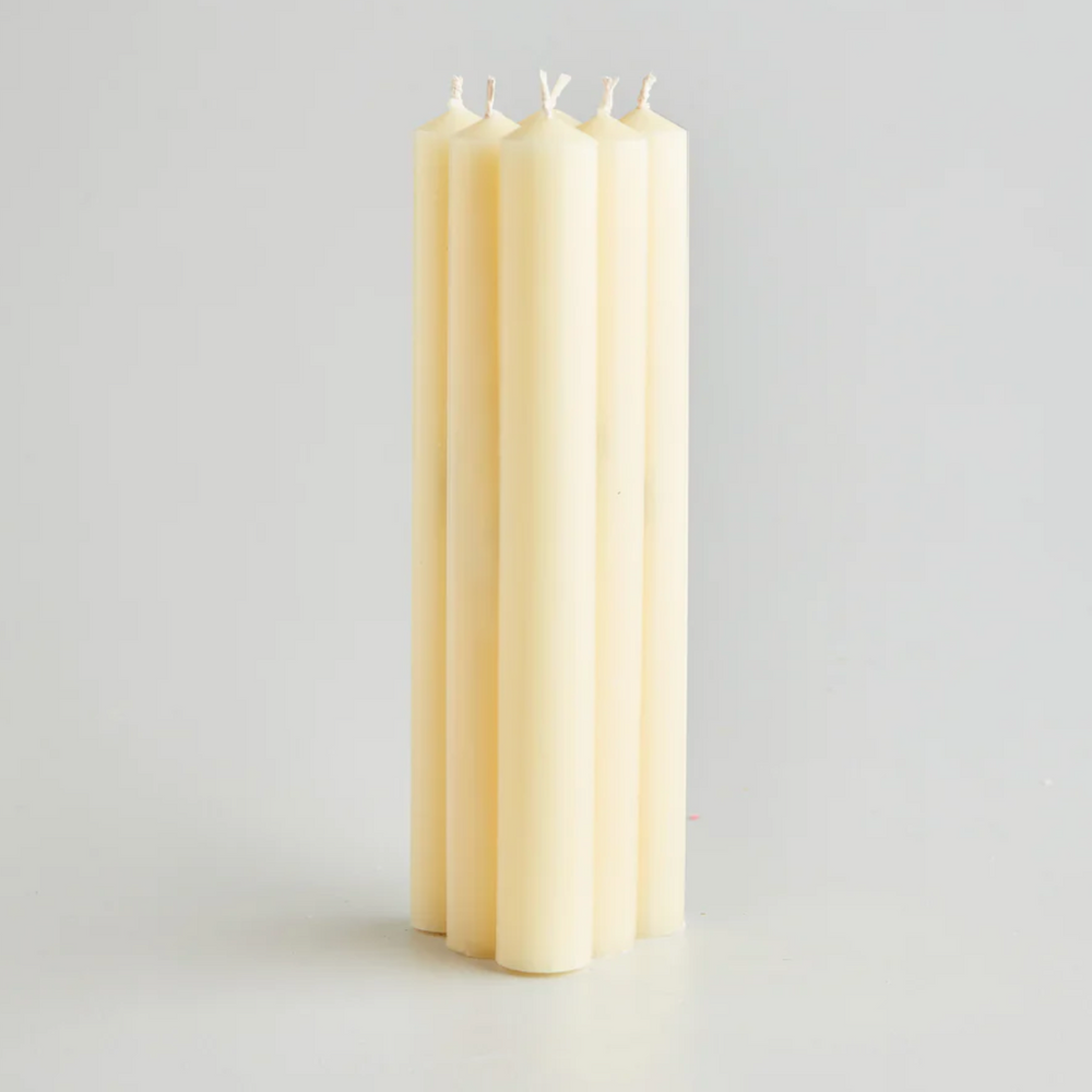St Eval Unscented Dinner Candle, Ivory (Pack Of 6)