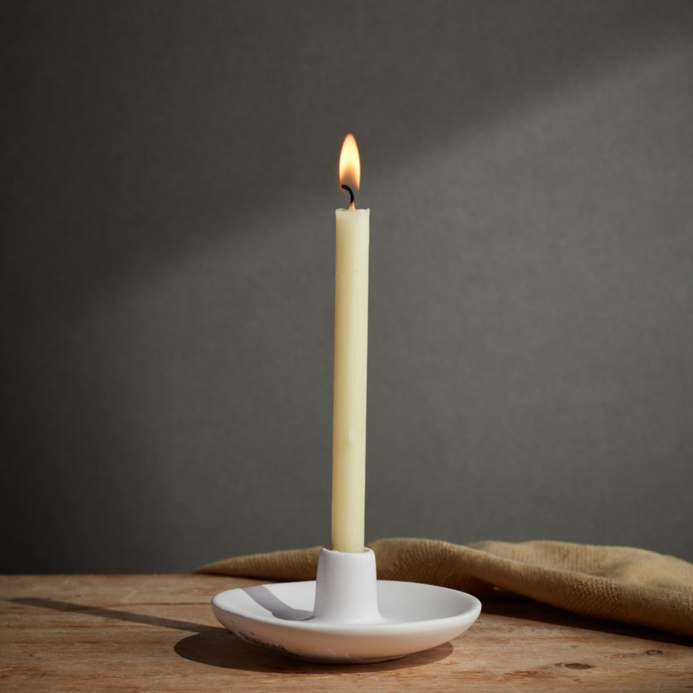 St Eval Unscented Dinner Candle, Ivory (Pack Of 6)
