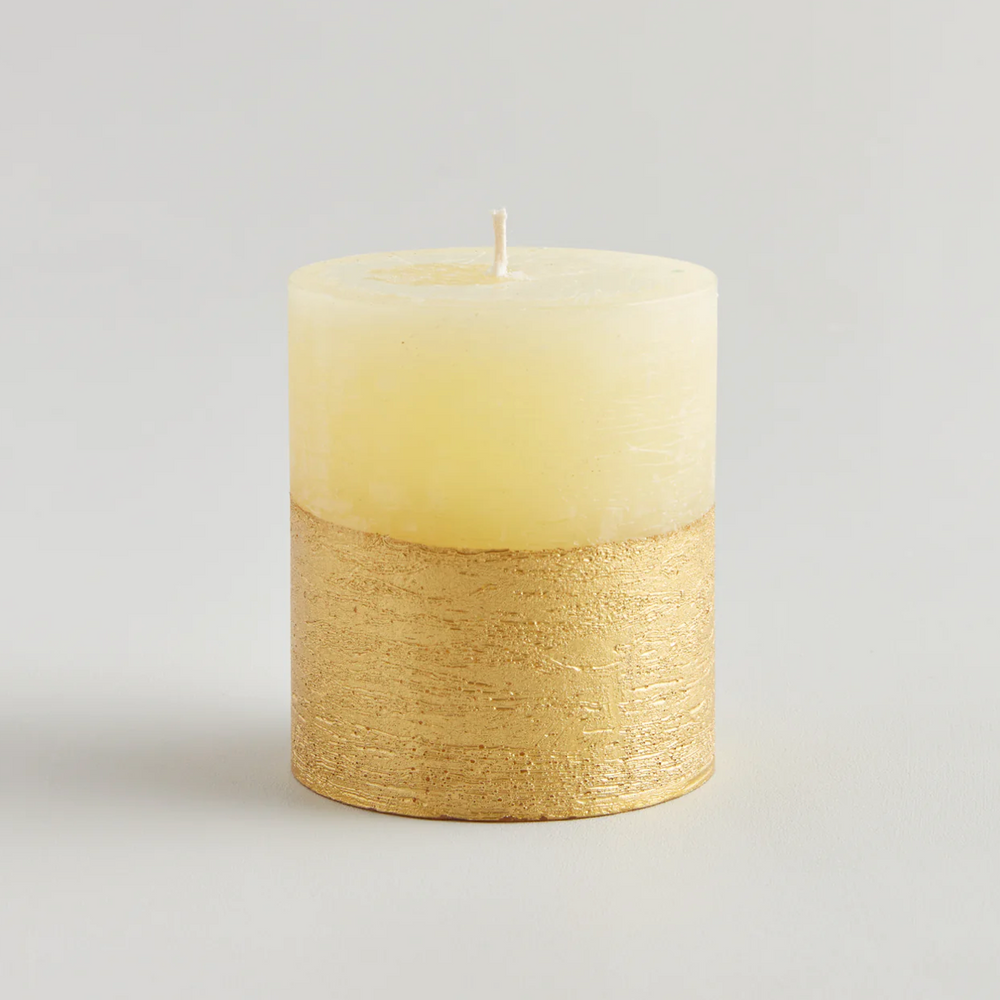 St Eval Gold Dipped Scented Pillar Candle ,Inspiritus