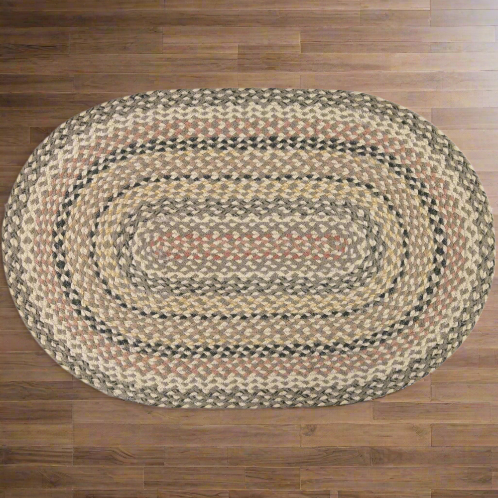 The Braided Rug Company Oval Jute Rug, Granite