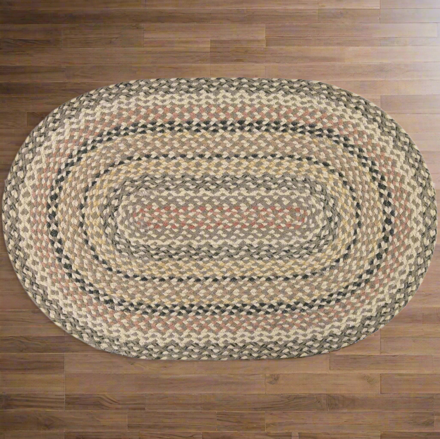 The Braided Rug Company Oval Jute Rug, Granite