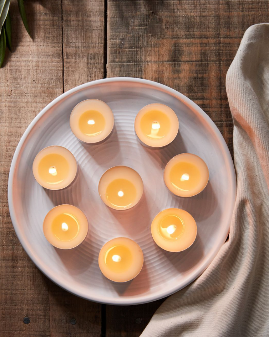 St Eval Sea Moss & Driftwood Scented Tealights, (Set Of 9)