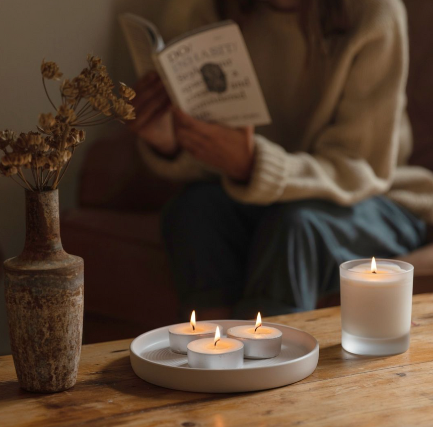 St Eval Fig Tree Scented Tealights, (Set Of 9)