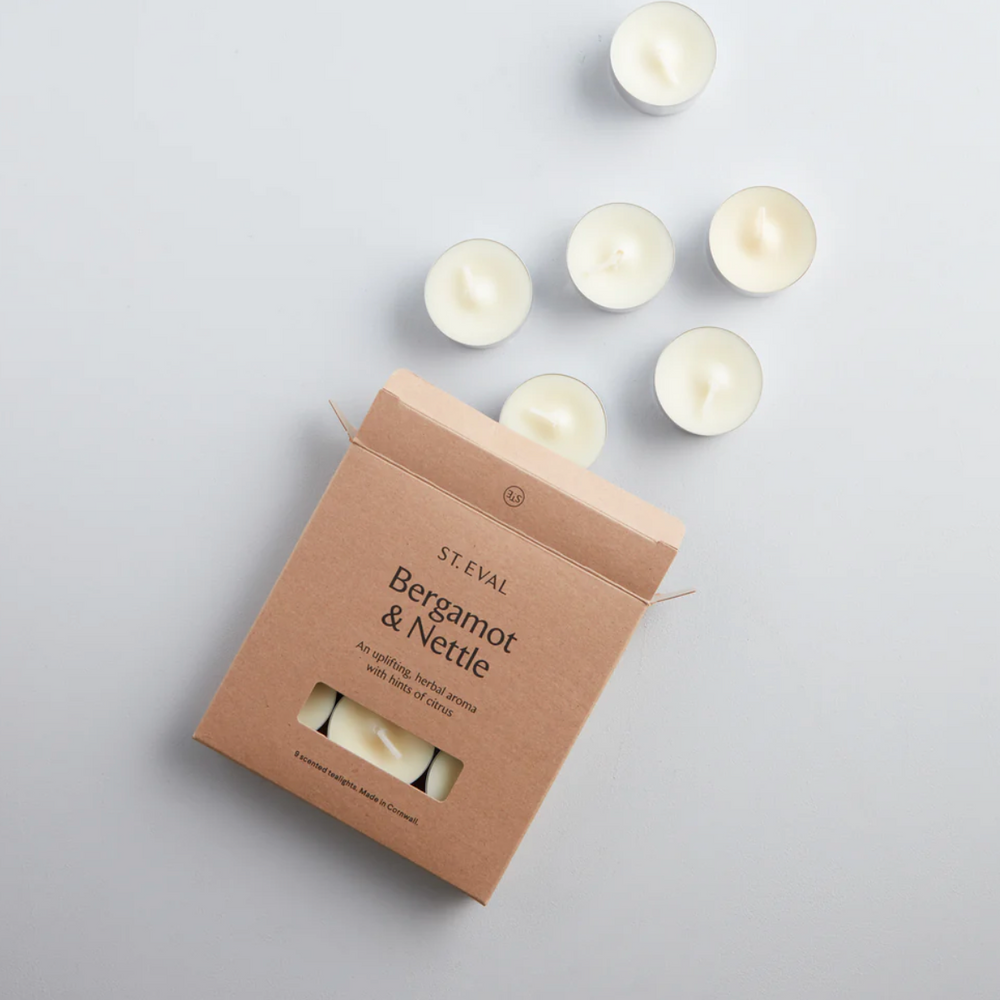 St Eval Bergamot & Nettle Scented Tealights, (Set Of 9)