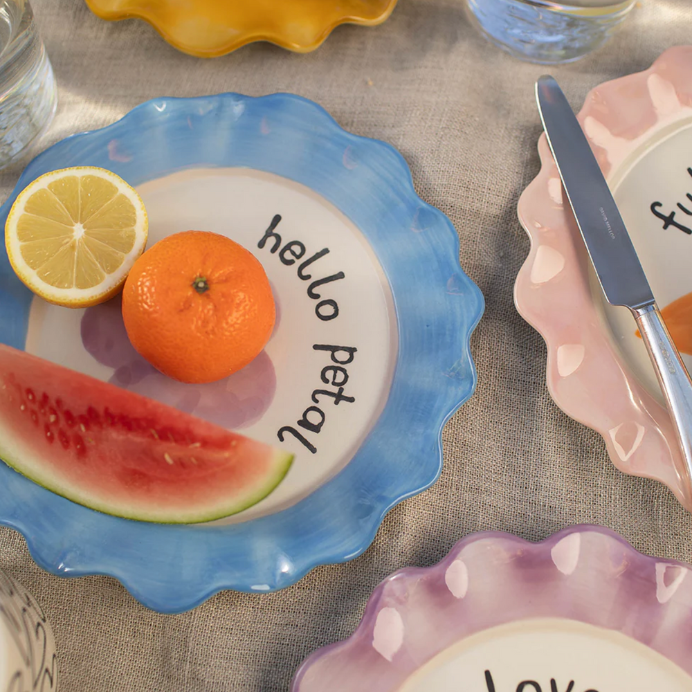 Caroline Gardner Blue Side Plate, Daisy