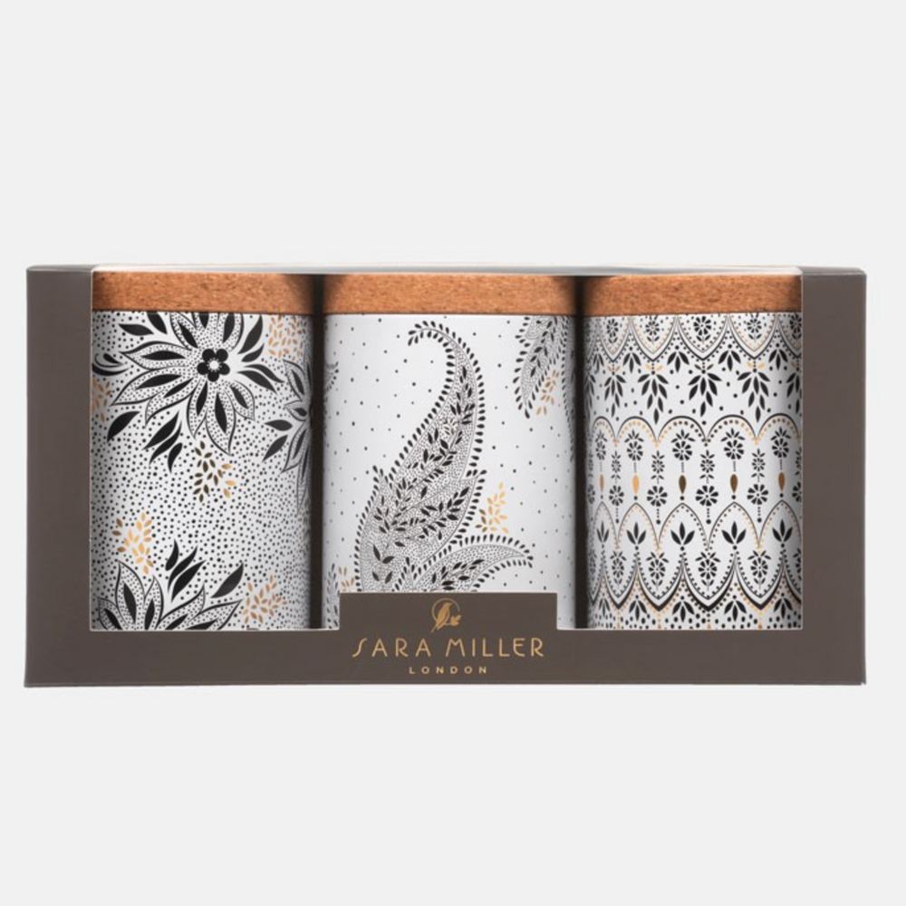 Sara Miller Round Storage Canisters Artisan Noir (Set of 3)