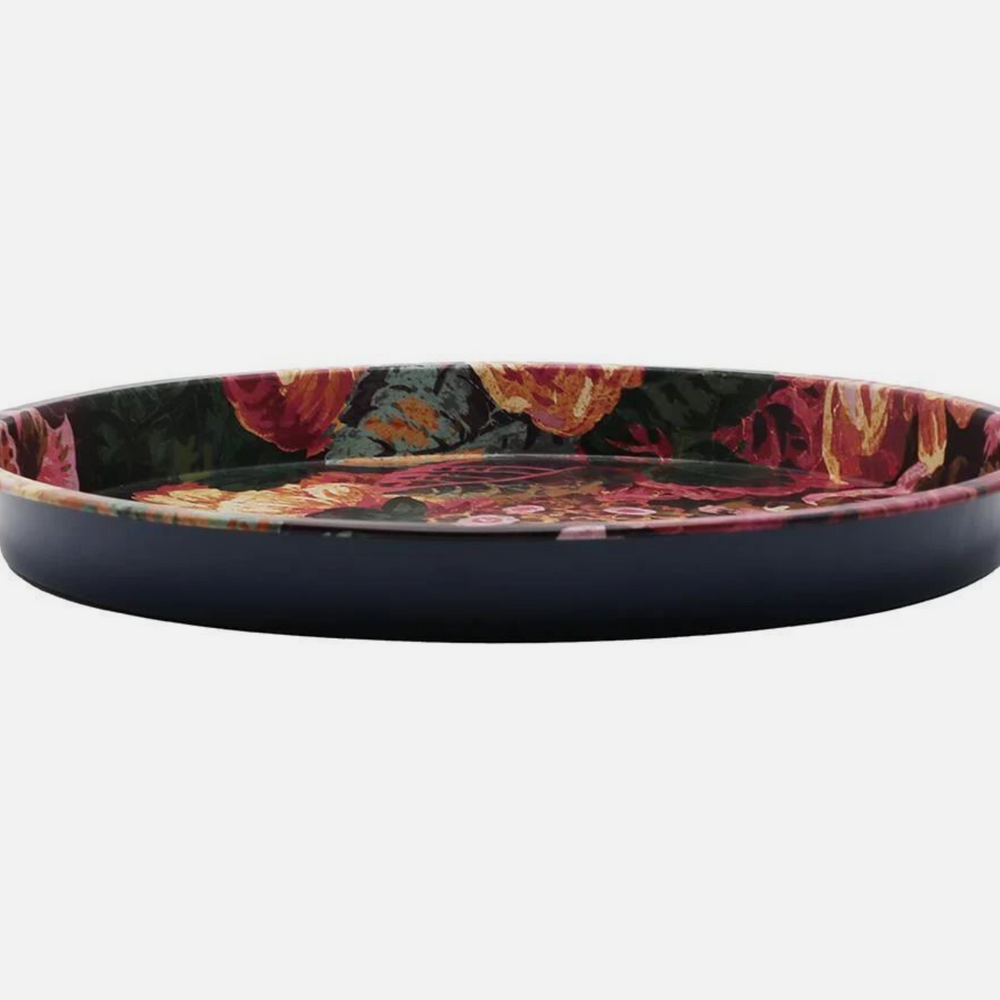 Sanderson Round Deep Well Mini Serving Tray, Very Rose & Peony