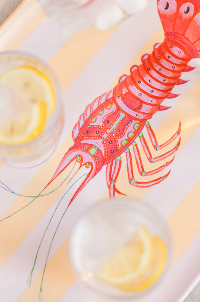 Yvonne Ellen  Lobster Melamine Serving Tray