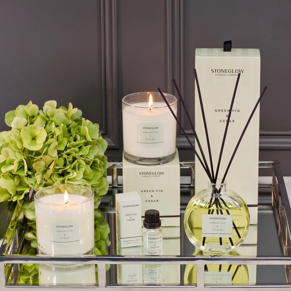 Stoneglow Modern Classics Collection Scented Candle, Green Fig & Cedar