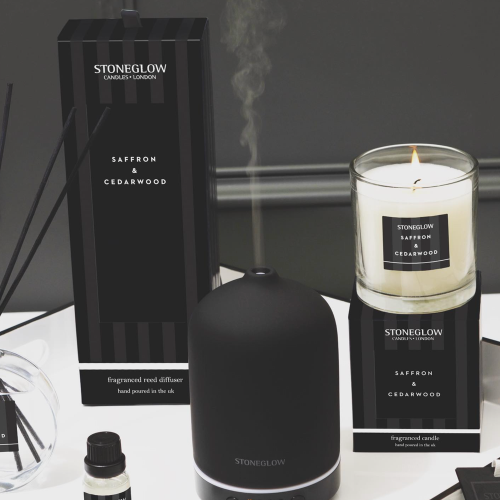Stoneglow Modern Classics Collection Scented Candle, Saffron & Cedarwood
