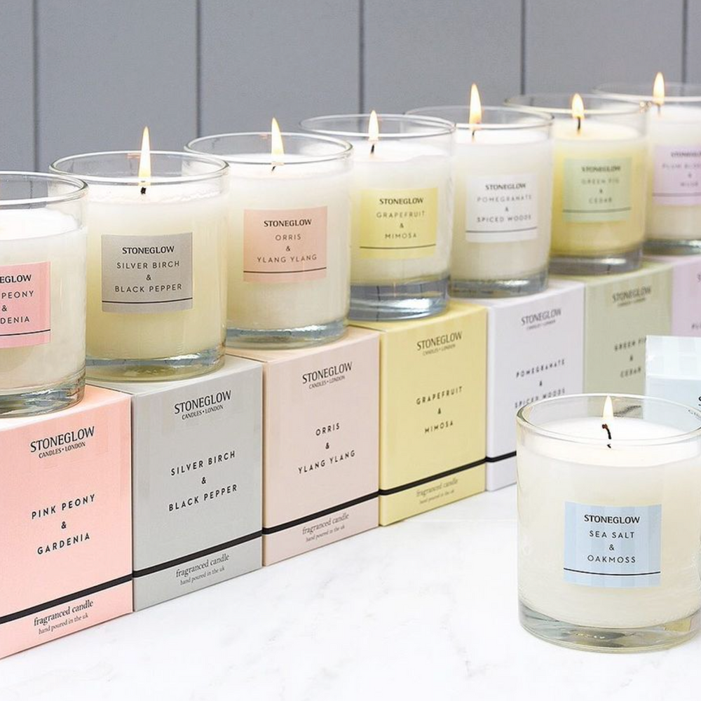 Stoneglow Modern Classics Collection Scented Candle, Silver Birch & Black Pepper