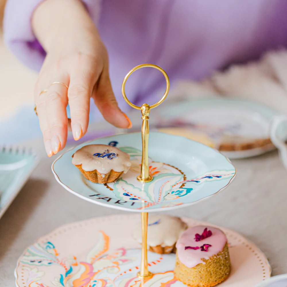 Yvonne Ellen Floral Two Tier Cake Stand