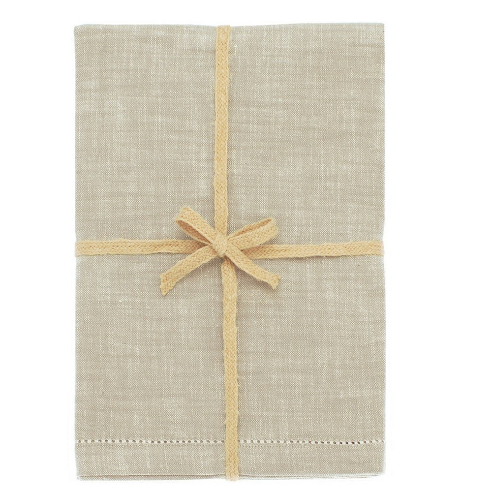 Walton & Co Chambray Cotton Tablecloth, Natural