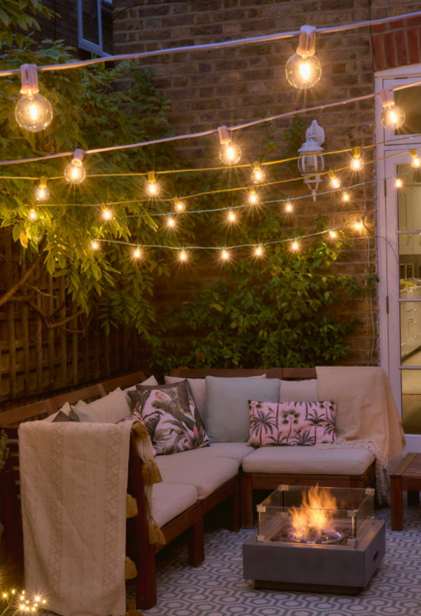 LED Festoon Light, Mint Green