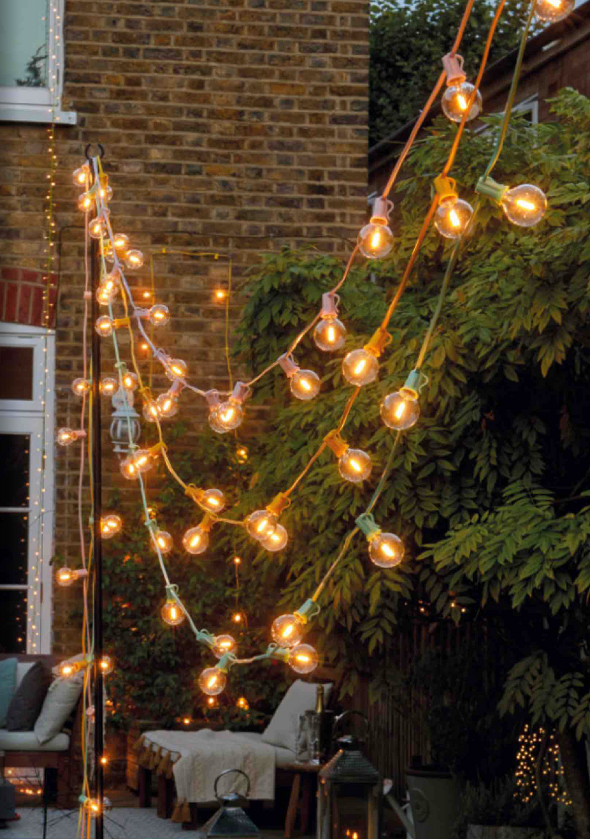LED Festoon Light, Mint Green