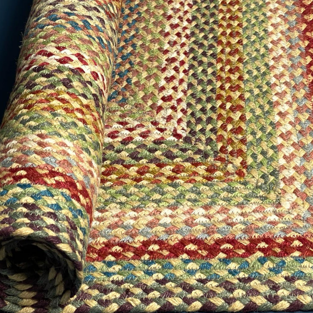 The Braided Rug Company Rectangle Jute Rug, Carnival