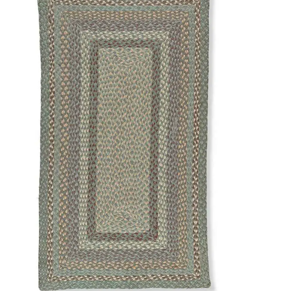 The Braided Rug Company Rectangle Jute Rug, Seaspray