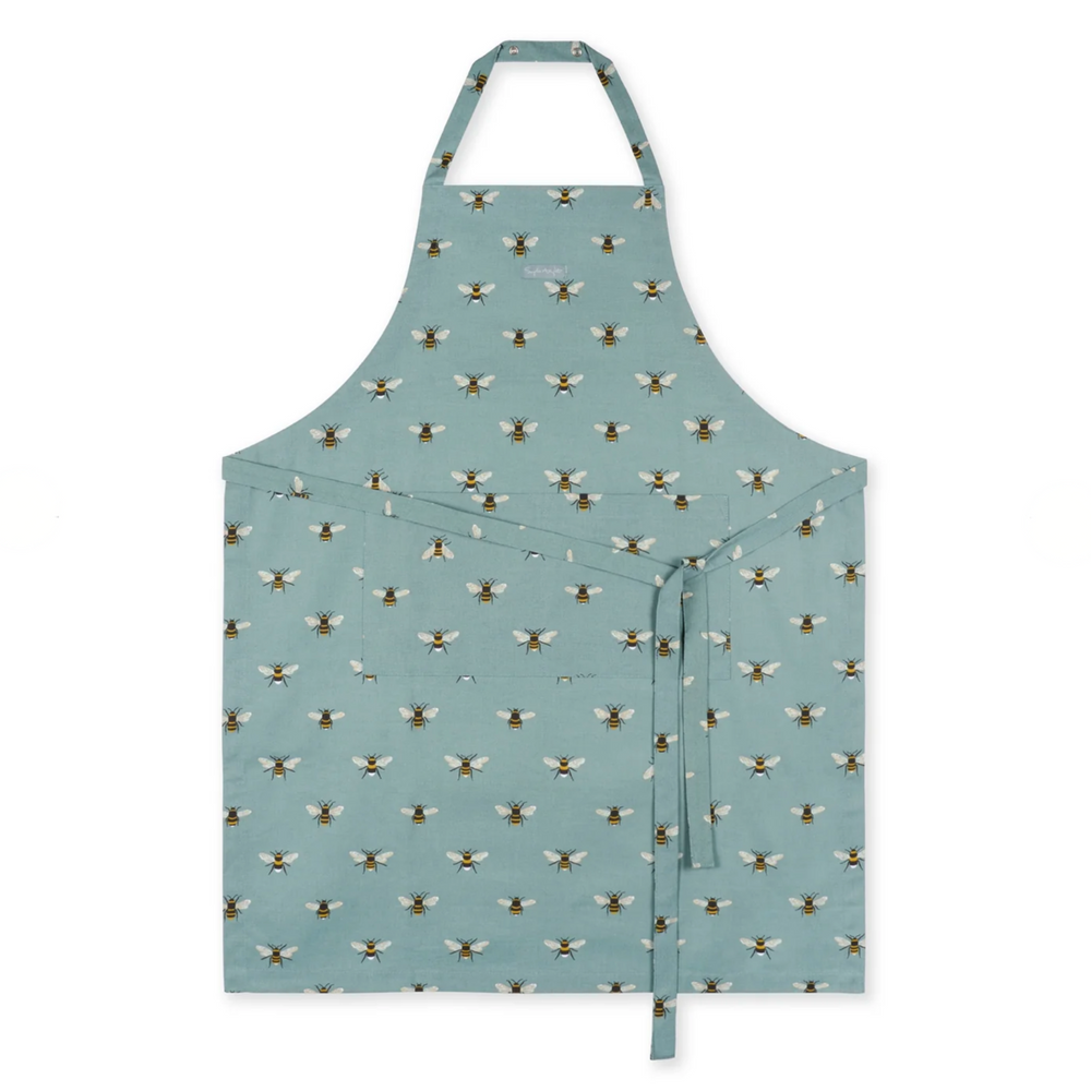 Sophie Allport Cotton Apron Bees ,Teal