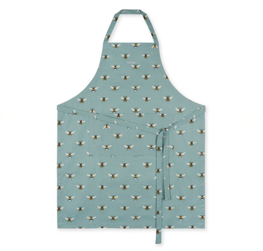 Sophie Allport Cotton Apron Bees ,Teal