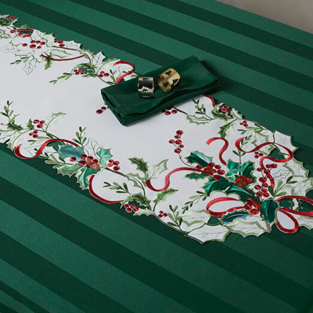 Walton & Co Tablecloth Jacquard Green