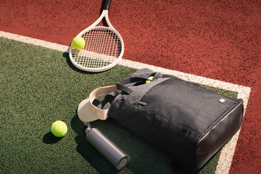 Roka London All Black Finchley Rucksack, (Sustainable Canvas)