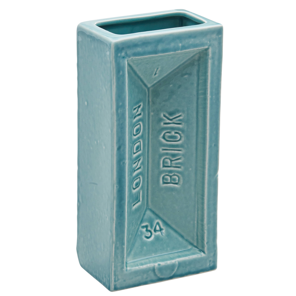 The London Brick Vase, Turquoise