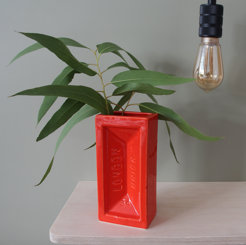 London Brick Vase, Orange