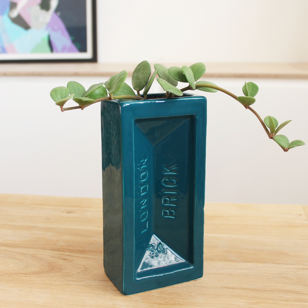 The London Brick Vase, Teal