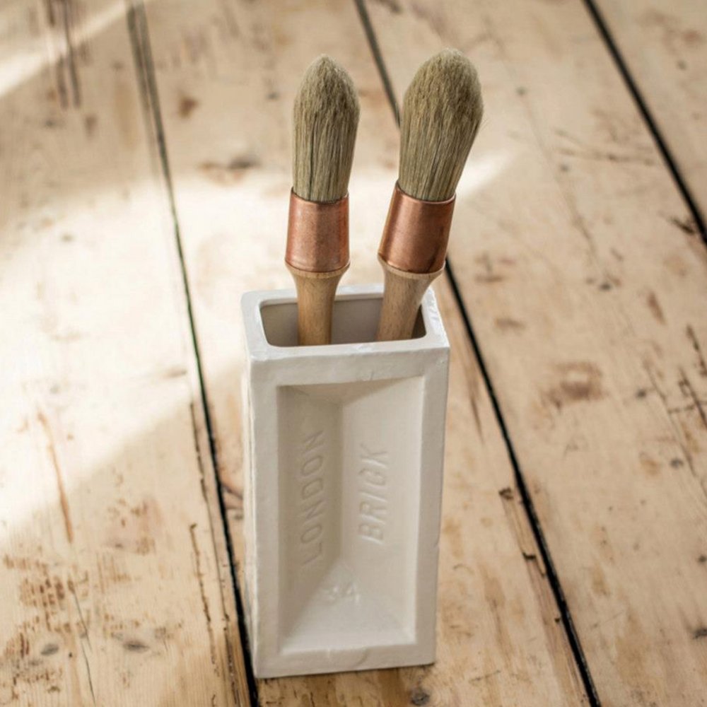 The London Brick Vase, White