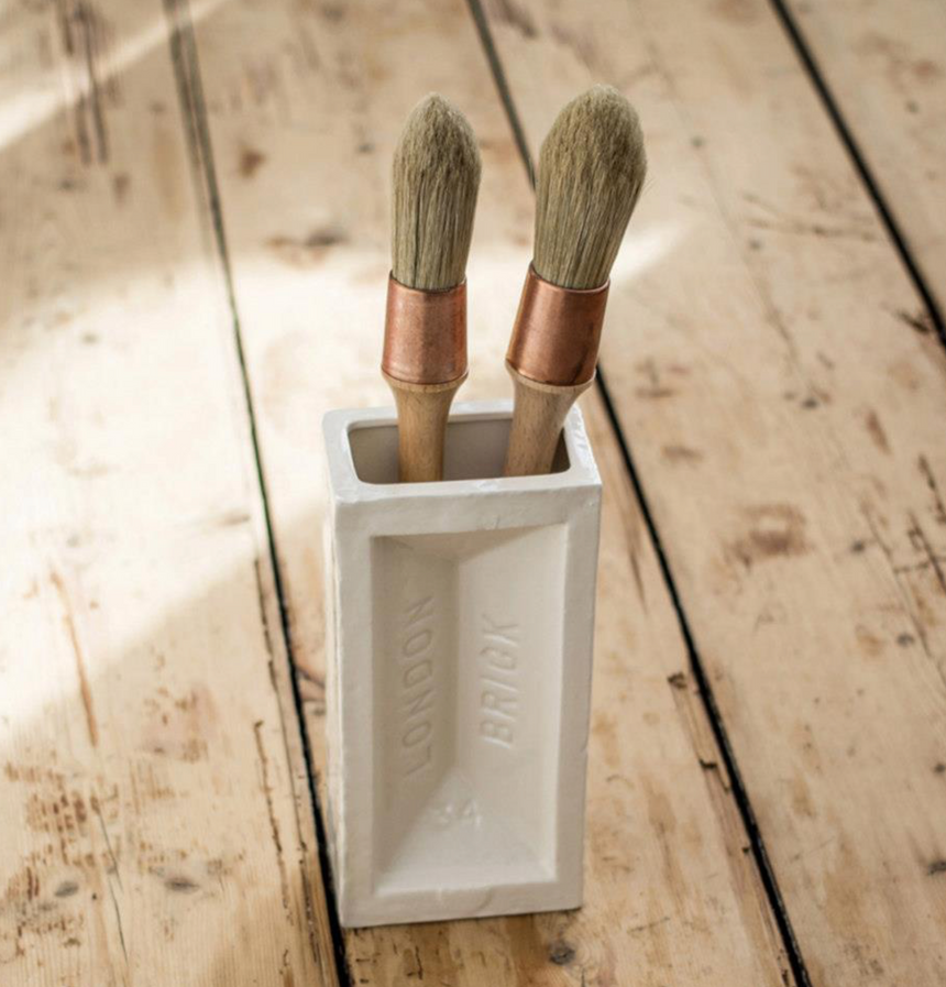 The London Brick Vase, White