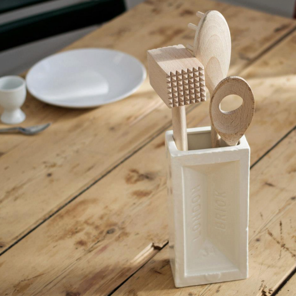The London Brick Vase, White