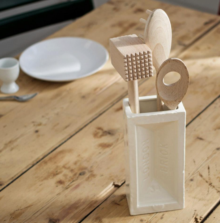 The London Brick Vase, White