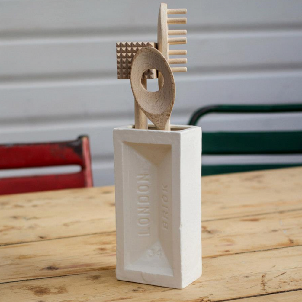 The London Brick Vase, White
