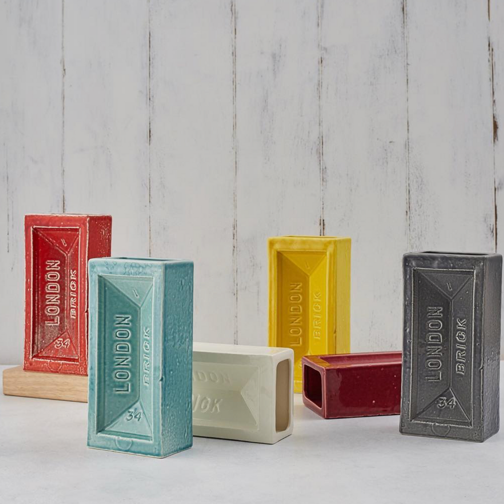 The London Brick Vase, Turquoise