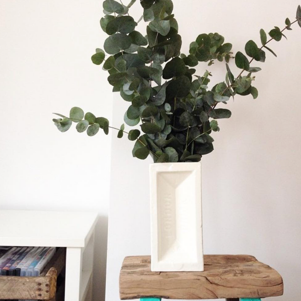 The London Brick Vase, White