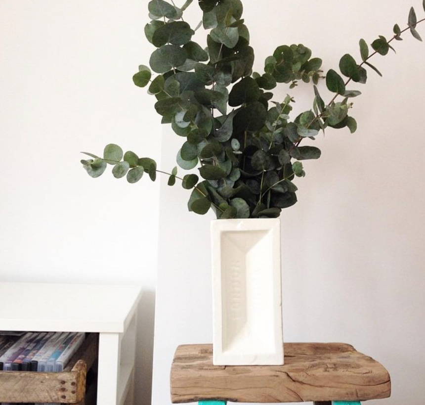 The London Brick Vase, White