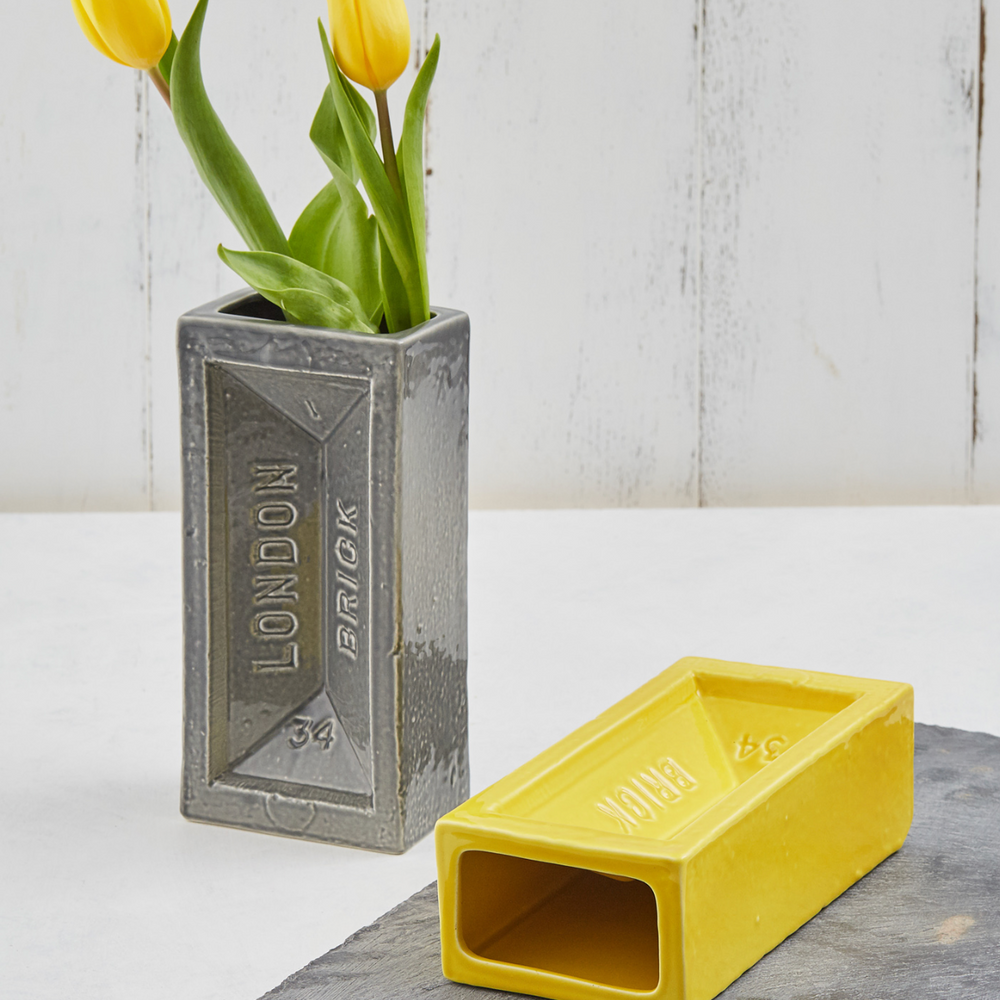 The London Brick Vase, Grey