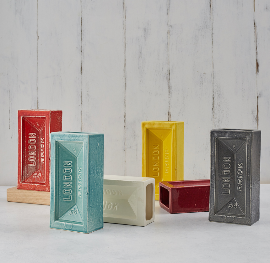 London Brick Vase, Orange